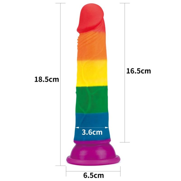 Dildo Prider 7 Silicona Líquida LGBT